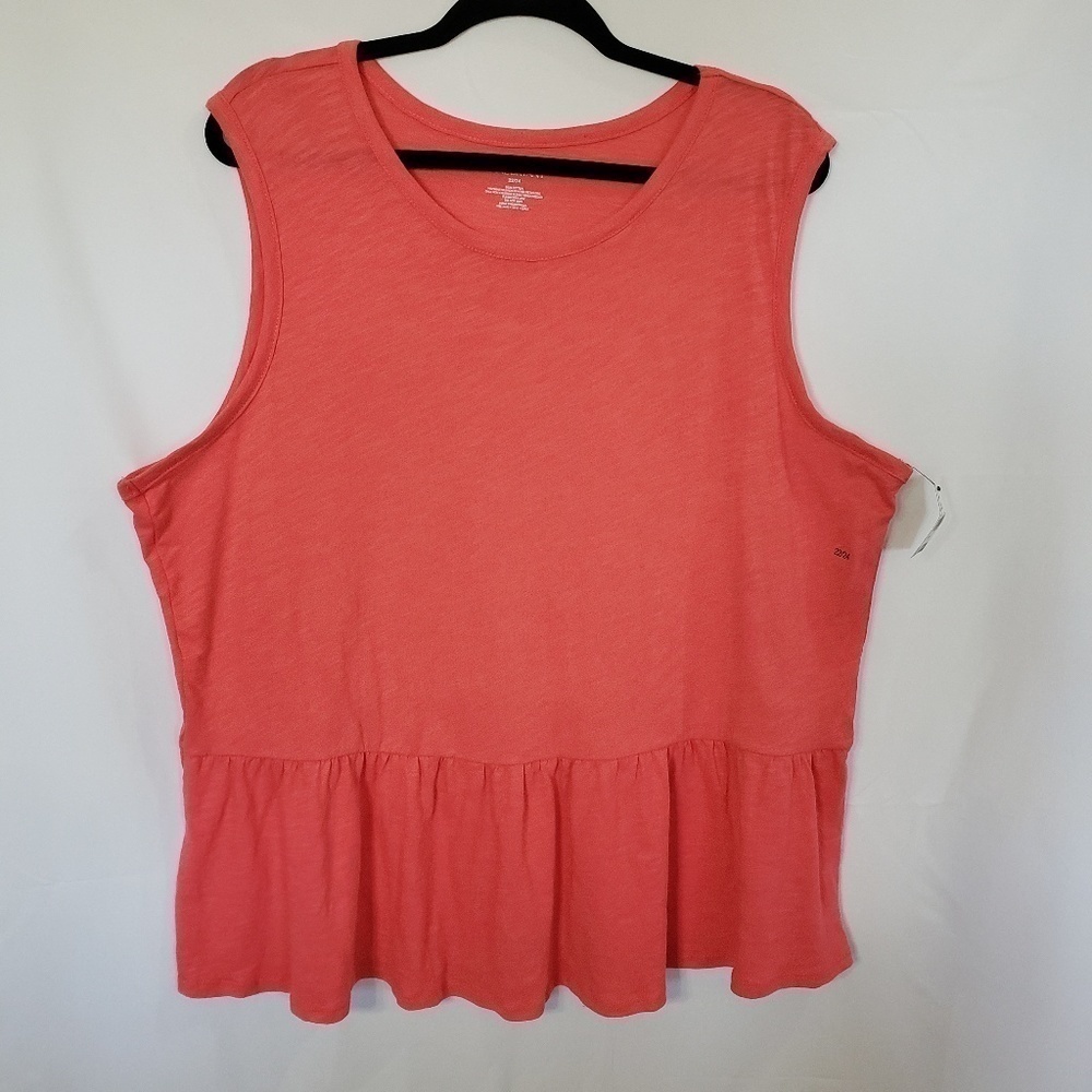 LANE Bryant Peplum Sleeveless Top 22/24 NWT